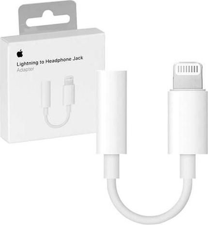 Apple Original Αντάπτορας Lightning σε Aux για iPhone 7 / 7 Plus / 8 / 8 Plus - Λευκό (MMX62ZM/A) (retail)