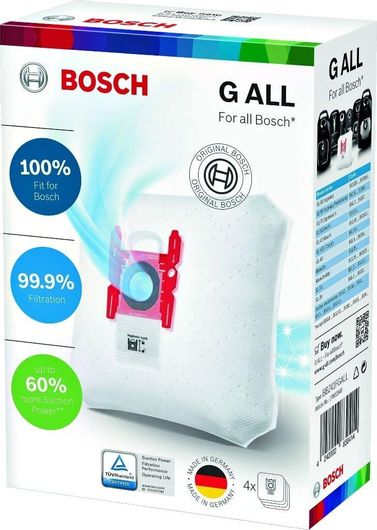 Bosch Σακούλες Σκούπας 4τμχ Συμβατή με Σκούπα Bosch / Siemens