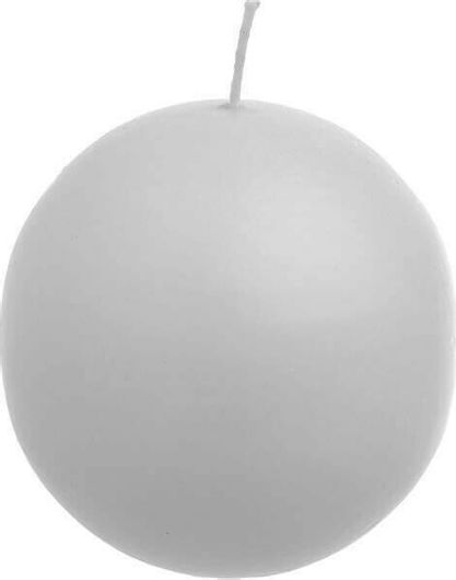 Κερί Παραφίνης Μπάλα Inart Λευκό 8x8cm