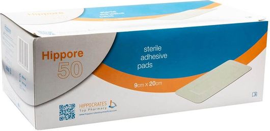 Αυτοκόλλητες Γάζες Αποστειρωμένες Hippocrates Topmedical 9x20cm 50τμχ