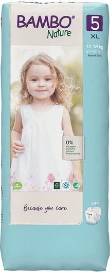 Bambo Nature Πάνες με Αυτοκόλλητο No. 5 για 12-18kg 44τμχ