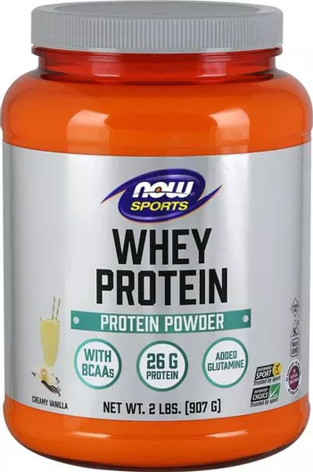 Now Foods Sports Whey Πρωτεΐνη Ορού Γάλακτος με Γεύση Vanilla Cream 907gr