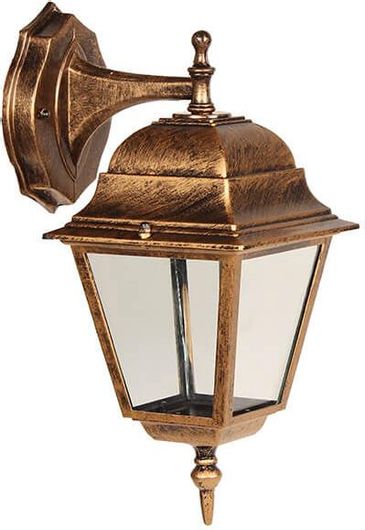 Επιτοίχιο Φαναράκι Εξωτερικού Χώρου Keskor 14.5x20x33cm Μπρούτζινο