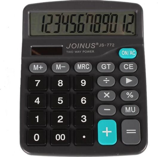 Αριθμομηχανή JOINUSJS-772 12 Ψηφίων Απλή Μαύρο