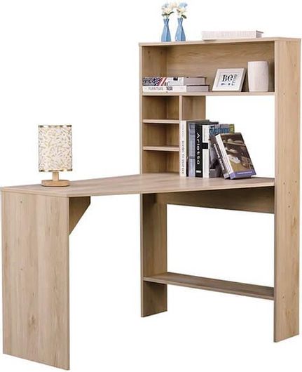 Γραφείο Ξύλινο με Βιβλιοθήκη 110x80x139cm Καφέ