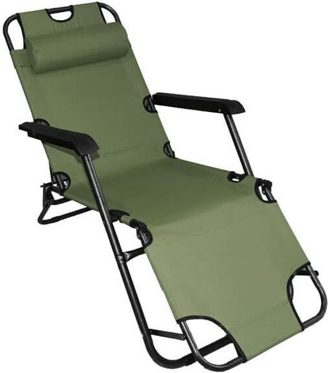 Ξαπλώστρα - Καρέκλα Παραλίας KESKOR 91311-4 Μεταλλική Πτυσσόμενη Πράσινο