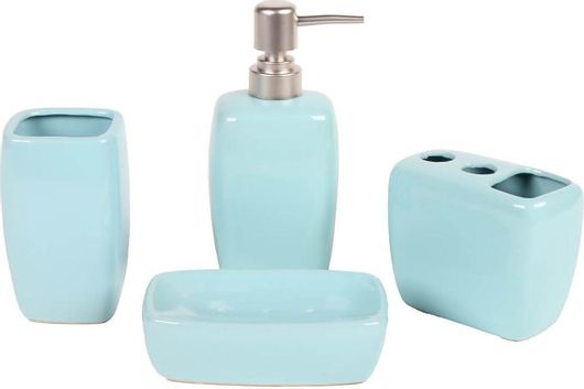 Σετ Μπάνιου KESKOR Κεραμικό 4τμχ 96426-1 Μπλε