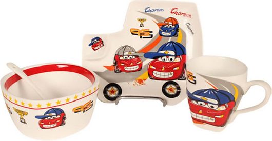 Σετ Φαγητού KESKOR Πορσελάνης 4τμχ Κόκκινο 