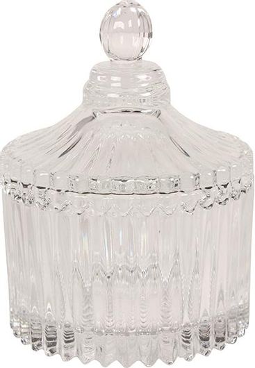 Φοντανιέρα Keskor S509 Γυάλινη με Καπάκι 6.5x6.5x9.5cm Διάφανο