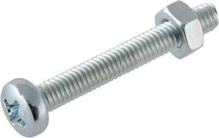 Μηχ/βιδα Κυλινδ Εγκ SL & Περικόχλιο M 6x30 Γαλβανιζέ DIN 84