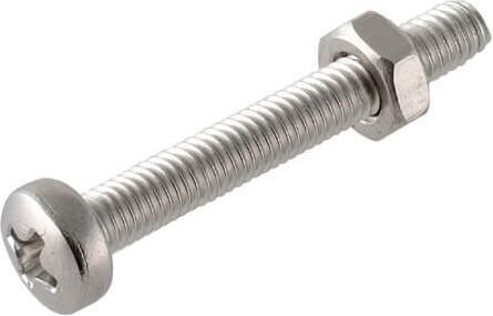 Μηχ/βιδα Κυλινδρ SL & Περικόχλιο M4x10 Inox A2 DIN84 10τμχ