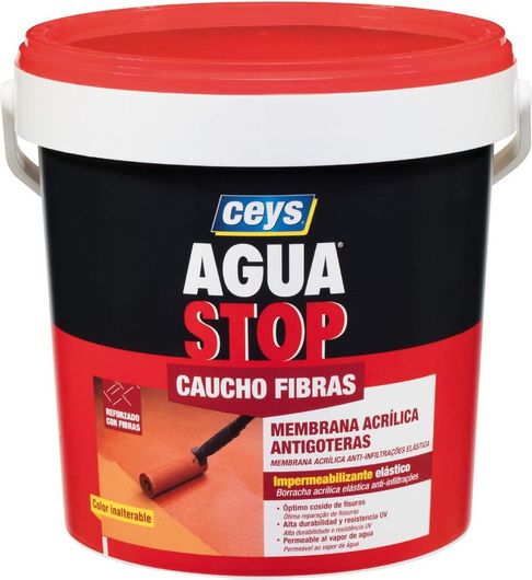 Αδιαβροχοποιητικό Ceys Aguastop Rubber Fibers 1lt Λευκό