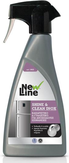 Καθαριστικό Υγρό για Ανοξείδωτες Επιφάνειες New Line 5200105451409 Shine & Clean Inox 350ml