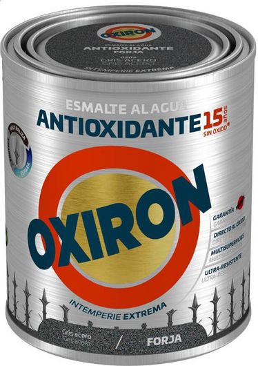 Χρώμα Αντισκωριακό Νερού Titanlux Oxiron Liso Forja Agua 0.75lt Γκρι