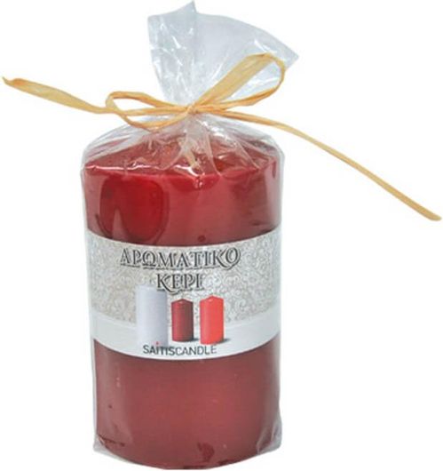 Aρωματικό Κερί Κορμός Μπορντώ  6x10cm