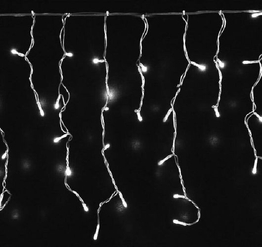 Χριστουγεννιάτικα Λαμπάκια Βροχή Εξωτερικού Χώρου 180x60cm 100 LED Λευκό Ψυχρό