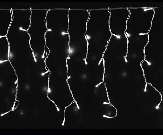 Χριστουγεννιάτικα Λαμπάκια 144 LED Βροχή Επεκτάσιμο 300x60cm Ψυχρό Λευκό