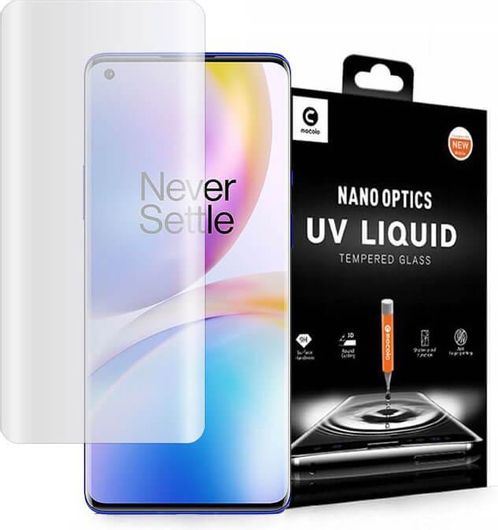 MOCOLO UV LED GLASS Γυαλί προστασίας Fullcover 3D 9H FULL CURVED 0.3MM για ONEPLUS 8 PRO - ΔΙΑΦΑΝΟ