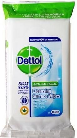 Υγρά Αντιβακτηριδιακά Μαντηλάκια Καθαρισμού Επιφανειών Dettol