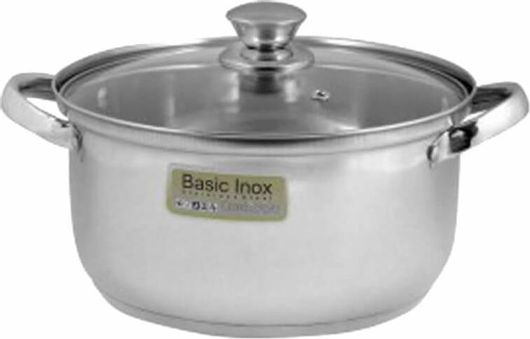 Κατσαρόλα Venus 57022 Basic Inox Βαθιά 22cm