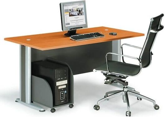 Επαγγελματικό Γραφείο Basic Ξύλινο με Μεταλλικά Πόδια 150x80x75cm