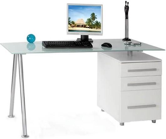 Γραφείο Γυάλινο με Μεταλλικά Πόδια 150x80x75cm, EO413,1