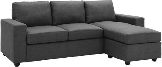 Καναπές Γωνιακός Portland Σκούρο Γκρι 203x140x88cm