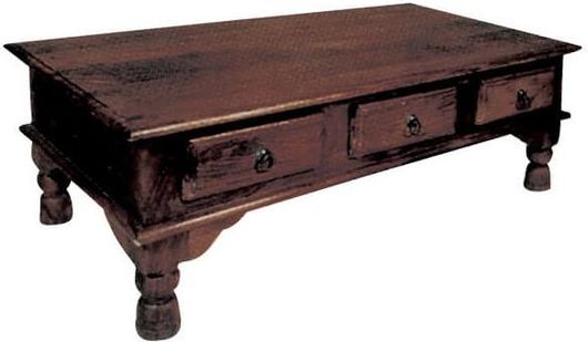 Τραπεζάκι Σαλονιού Indian Ορθογώνιο Καρυδί 110x60x41cm