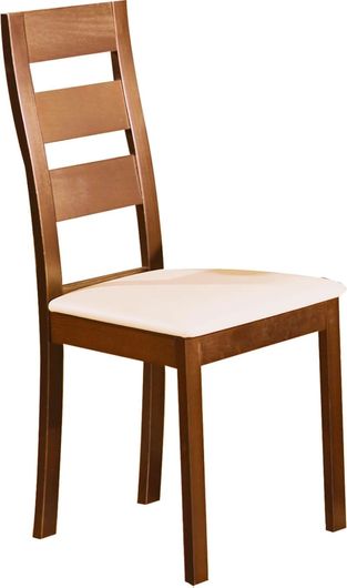 Καρέκλα MILLER Ξύλο/PU Μελί Δρυς/Εκρού 45x52x97cm