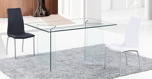 Τραπέζι Κουζίνας Glasser Διάφανο 150x90x75cm