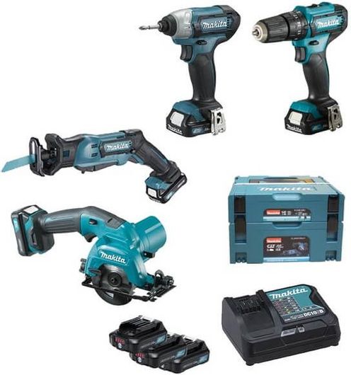 Σετ 4 Εργαλείων Με 3 Μπαταρίες Και 2 Makpac Βαλίτσες Makita Clx431Saj1