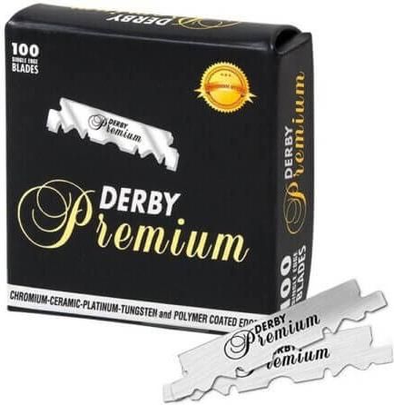 Derby Premium Pack 100 Single Edge Blades Ανταλλακτικές Λεπίδες για Ευαίσθητες Επιδερμίδες 100τμχ