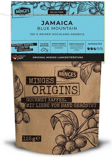 Καφές Espresso Minges Single Origin Jamaica Blue Mountain σε Κόκκους 125gr