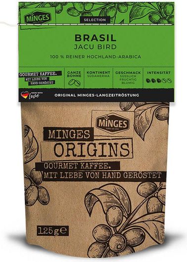 Καφές Espresso Minges Single Origin Brasil Jacu Bird σε Κόκκους 125gr