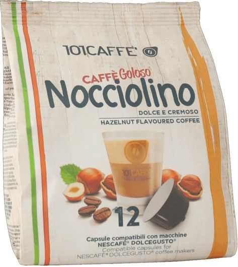 Κάψουλες 101 Caffè Espresso Nocciolino Συμβατές με Μηχανή Dolce Gusto 12τμχ