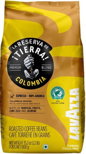 Καφές Espresso Lavazza Tierra Colombia σε Κόκκους 1000gr