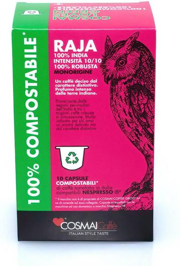 Κάψουλες Cosmai Raja Συμβατές με Μηχανή Nespresso 10τμχ