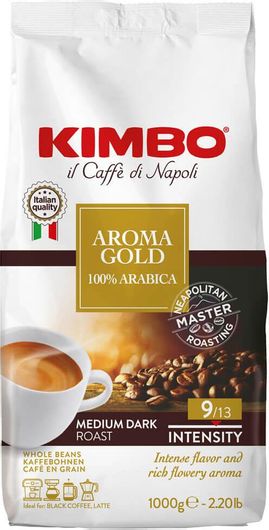 Καφές Espresso Kimbo Aroma Gold 100% Arabica σε Κόκκους 1000gr