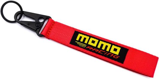 Μπρελόκ Υφασμάτινο με Κλιπ "Momo Racing" - Κόκκινο