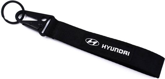 Μπρελόκ Υφασμάτινο με Κλιπ "Hyundai" - Μαύρο