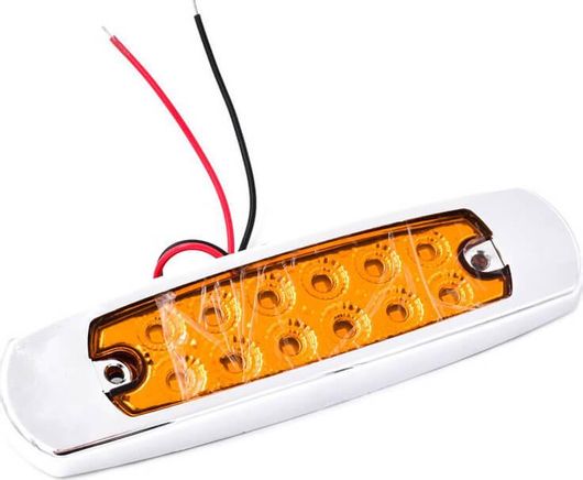 Φως Όγκου Φορτηγών LED 16cm 12V 1τμχ Πορτοκαλί