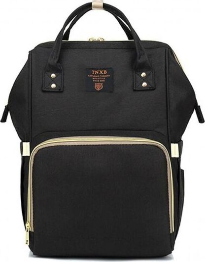 Τσάντα Μωρού Πλάτης Μαύρη Mommy Bag Pinganbaobei