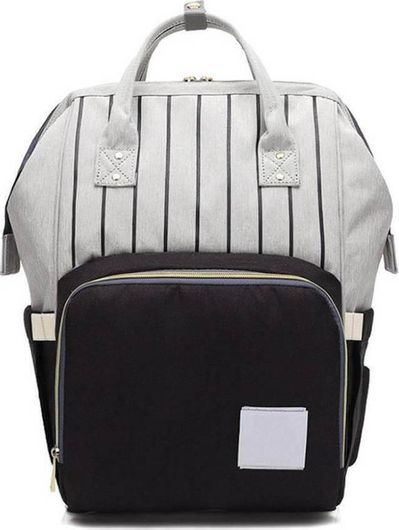 Τσάντα Μωρού Πλάτης Μαύρο Ριγέ - Mommy Bag AiFi