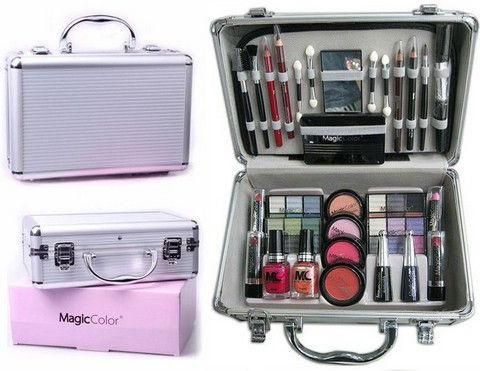 Βαλιτσάκι Μακιγιάζ Magic Color με Καλλυντικά, Πινέλα, Μανό & Καθρεφτάκι