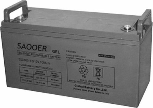 Μπαταρία Φωτοβολταϊκών GEL Κλειστού Τύπου Βαθειάς Εκφόρτισης 12V 100Ah C20