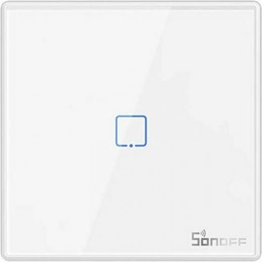 Εξωτερικός Διακόπτης Τοίχου RF-T2EU1C με Πλαίσιο & Πλήκτρο Αφής Λευκό