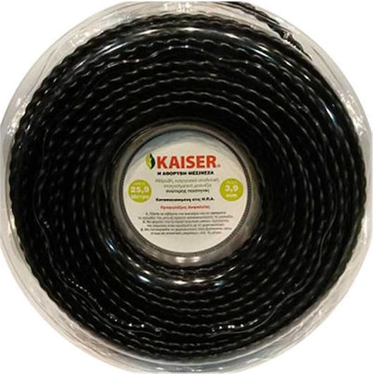 Μεσινέζα Χορτοκοπτικού Στριφτή Kaiser VS155DLG12 3.9mm x 25.9m Μαύρη