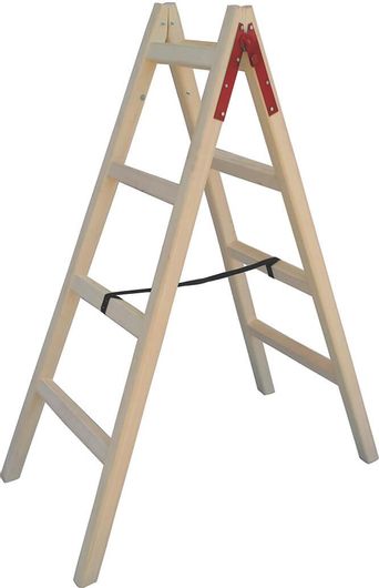 Σκάλα Διπλή Ξύλινη Profal 802204 Τετράποδη 4 Σκαλοπάτια 1.50m