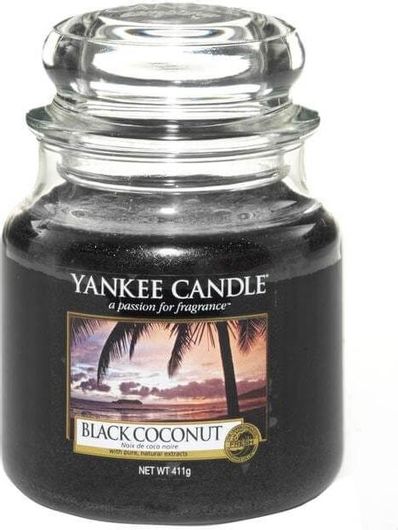 Αρωματικό Κερί Yankee Candle σε Βάζο Black Coconut 10.7x12.8cm 411gr