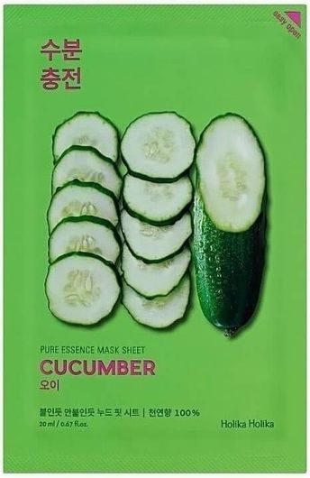 Holika Holika Pure Essence Sheet Cucumber Sheets για Αναζωογόνηση 20ml